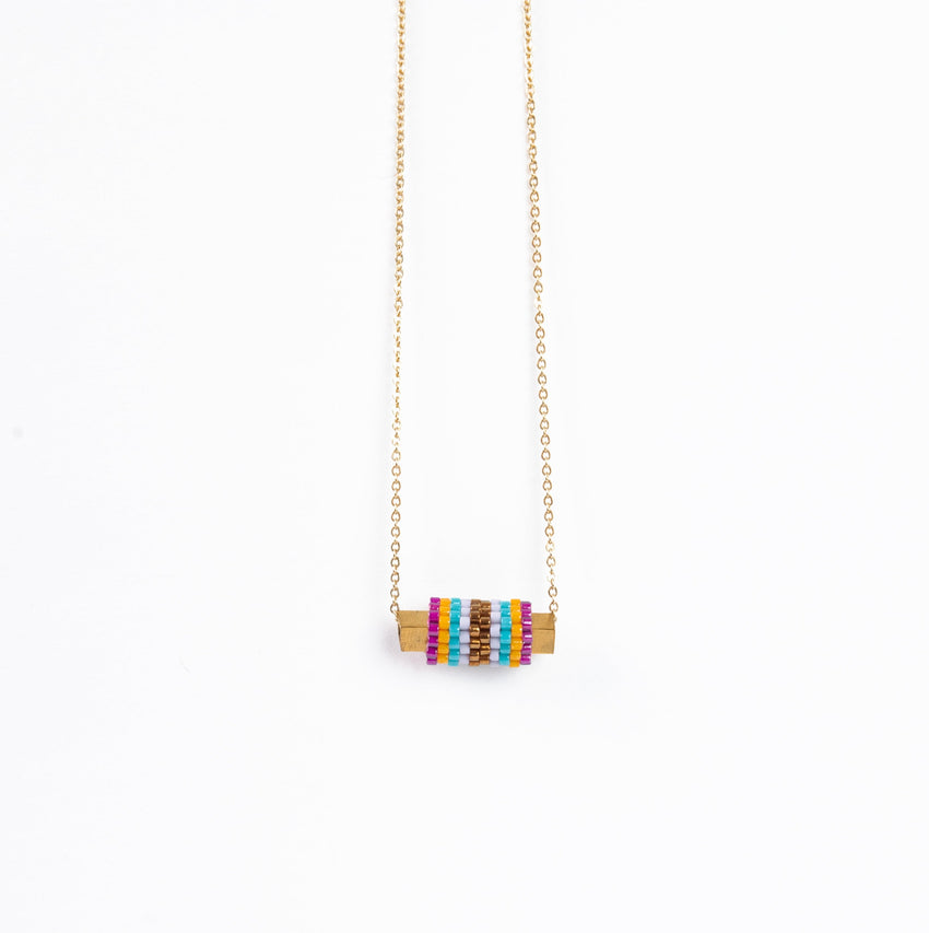 BOHO MOSAIC GOLD NECKLACE