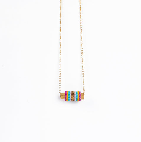 BOHO MOSAIC GOLD NECKLACE