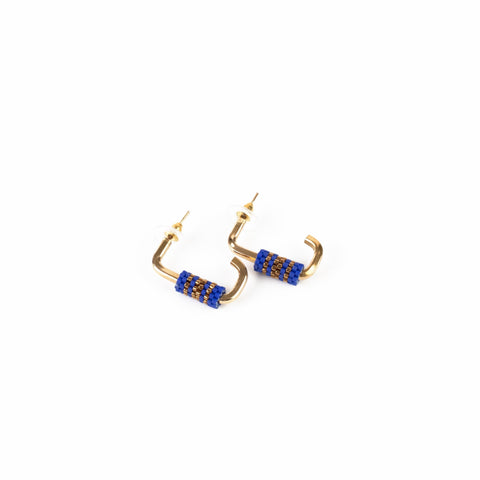 COBALT MOSAIC EARRINGS LARGE