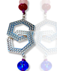 Bee You Hexagon Necklace | Handmade Silver Jewelry