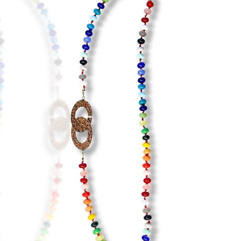 Bee You Oval Necklace – Gold Plated Bronze