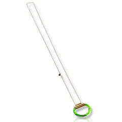 Emerald Harmony – Gold Necklace with Green Acrylic
