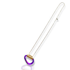 Violet Harmony – Gold Necklace with Purple Acrylic