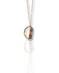 Cartier Mosaic Pattern Half-Moon Gold Necklace