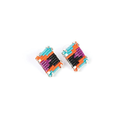 KINETIC MOSAIC SQUARE STYLE EARRINGS