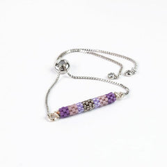 AMETHYST MOSAIC  BRACELET SILVER