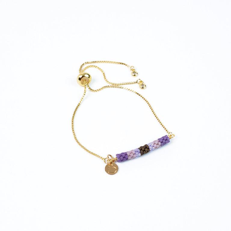 LAVENDER MOSAIC GOLD BRACELET