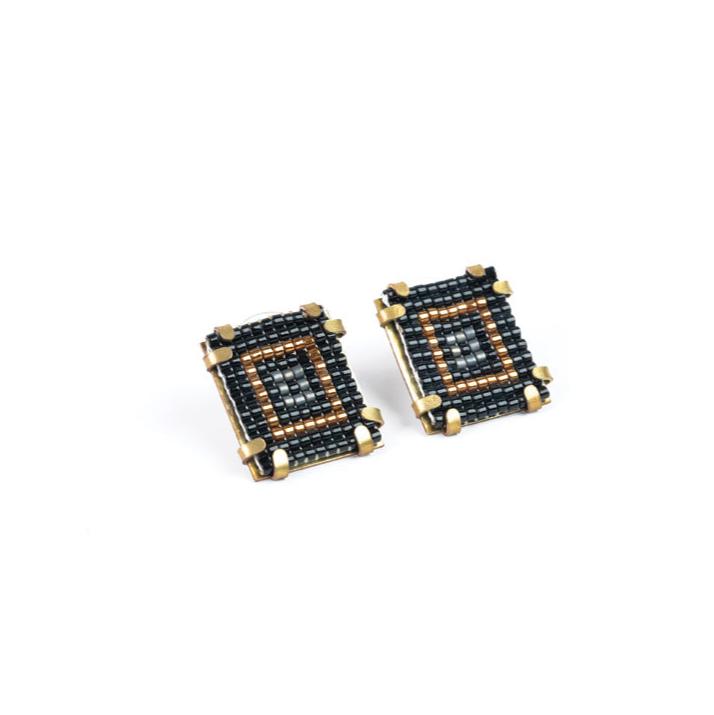 NOCTURNAL MOSAIC SQUARE STYLE EARRINGS